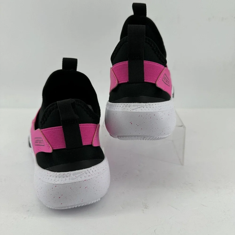 Nike Flex Runner 4 Shoes Youth 4 Black Pink Slip On Running Comfort IF2893-604